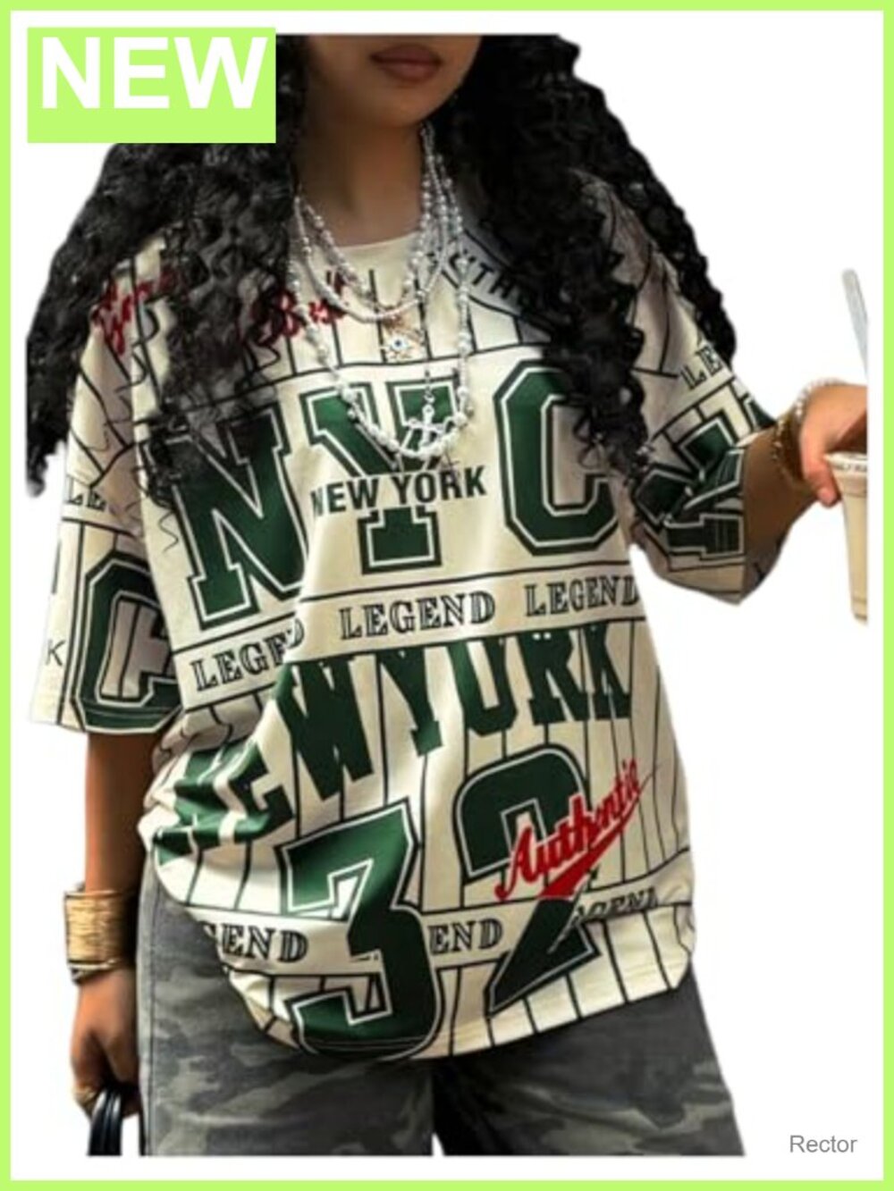 Women's Y2K Graphic Tee Drop Shoulder Loose Fit Streetwear Jersey Shirt